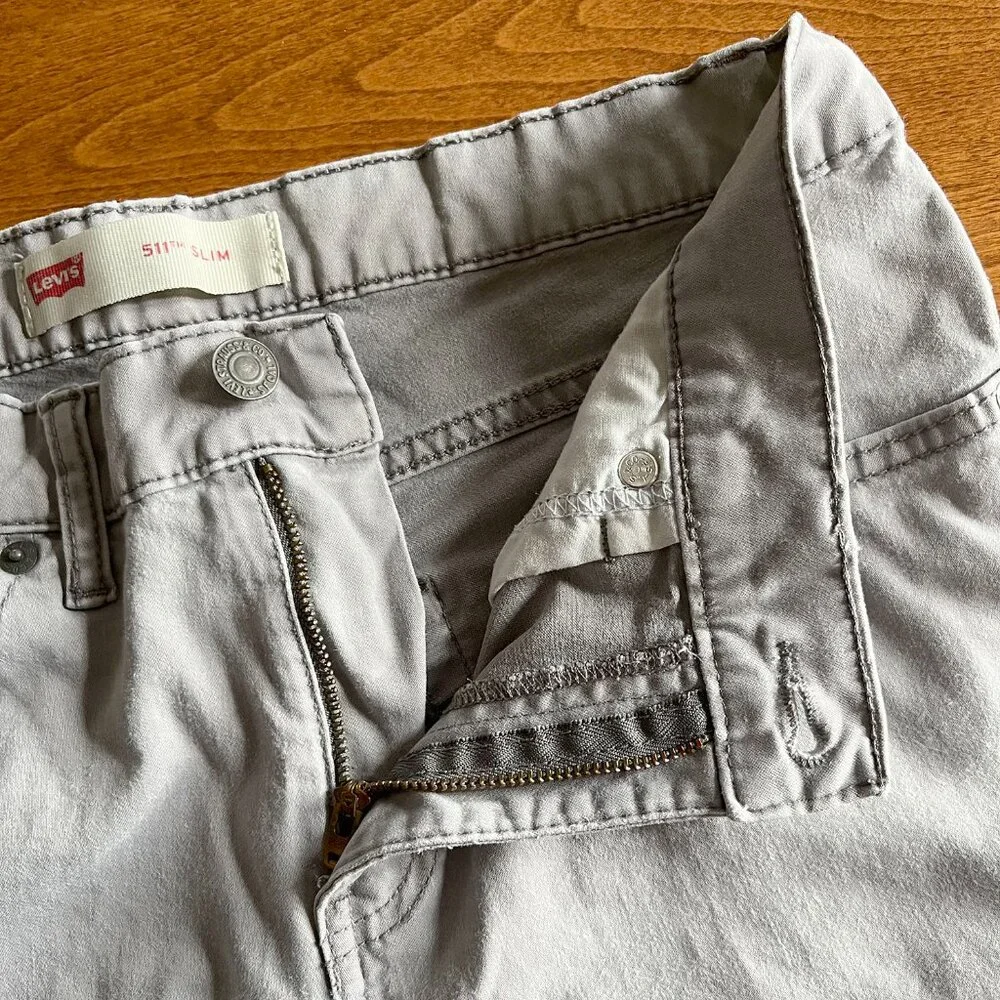 Levi's light gray 511 Slim jeans 18 29x29